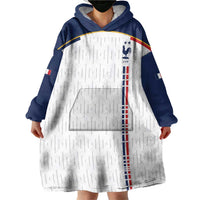 Custom World Football 2026 France Wearable Blanket Hoodie Allez Les Bleus - Wonder Print Shop