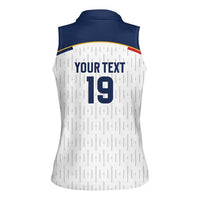 Custom World Football 2026 France Women Sleeveless Polo Shirt Allez Les Bleus - Wonder Print Shop