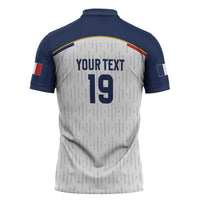 Custom World Football 2026 France Zipper Polo Shirt Allez Les Bleus - Wonder Print Shop