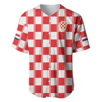 Custom World Football 2026 Croatia Baseball Jersey Vatreni Checkerboard Style - Wonder Print Shop