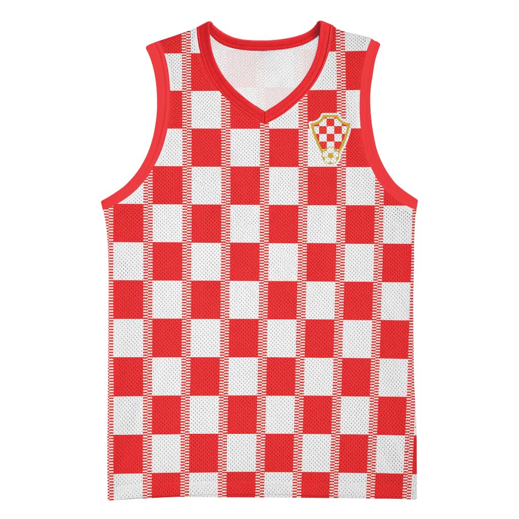 Custom World Football 2026 Croatia Basketball Jersey Vatreni Checkerboard Style - Wonder Print Shop