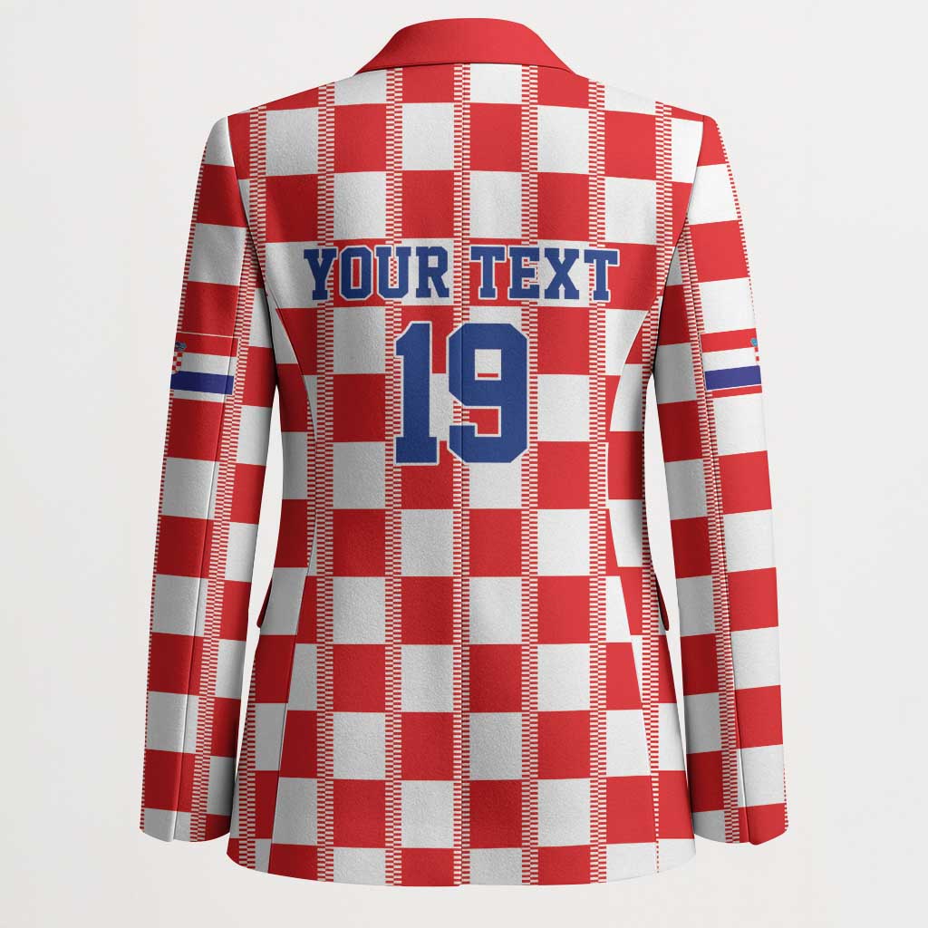 Custom World Football 2026 Croatia Blazer Vatreni Checkerboard Style - Wonder Print Shop