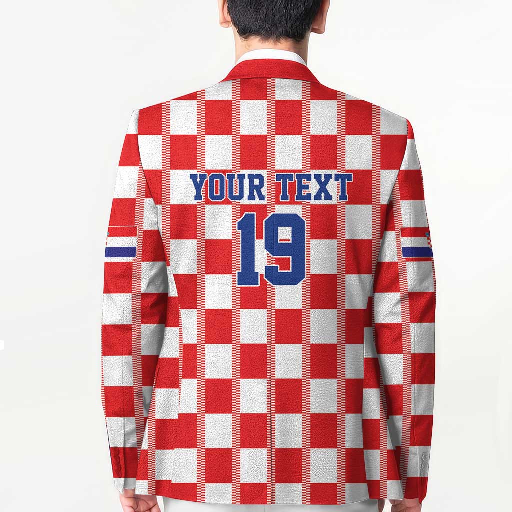 Custom World Football 2026 Croatia Blazer Vatreni Checkerboard Style - Wonder Print Shop