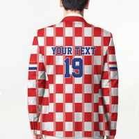 Custom World Football 2026 Croatia Blazer Vatreni Checkerboard Style - Wonder Print Shop
