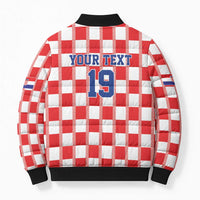 Custom World Football 2026 Croatia Bomber Puffer Jacket Vatreni Checkerboard Style - Wonder Print Shop