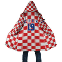 Custom World Football 2026 Croatia Cloak Vatreni Checkerboard Style - Wonder Print Shop
