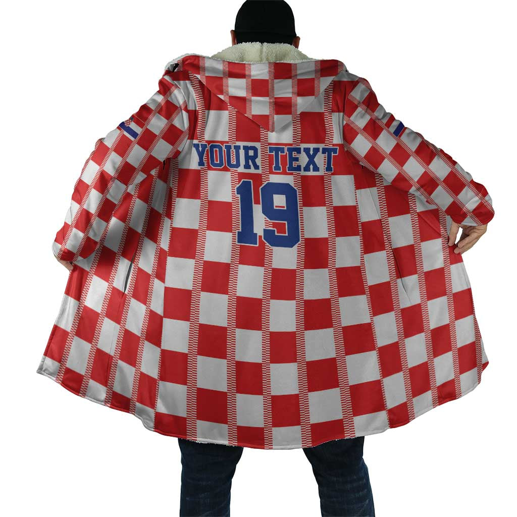 Custom World Football 2026 Croatia Cloak Vatreni Checkerboard Style - Wonder Print Shop