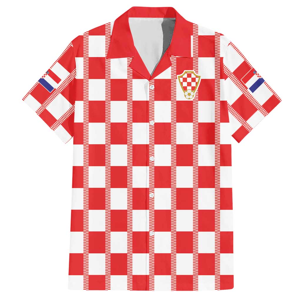 Custom World Football 2026 Croatia Hawaiian Shirt Vatreni Checkerboard Style - Wonder Print Shop