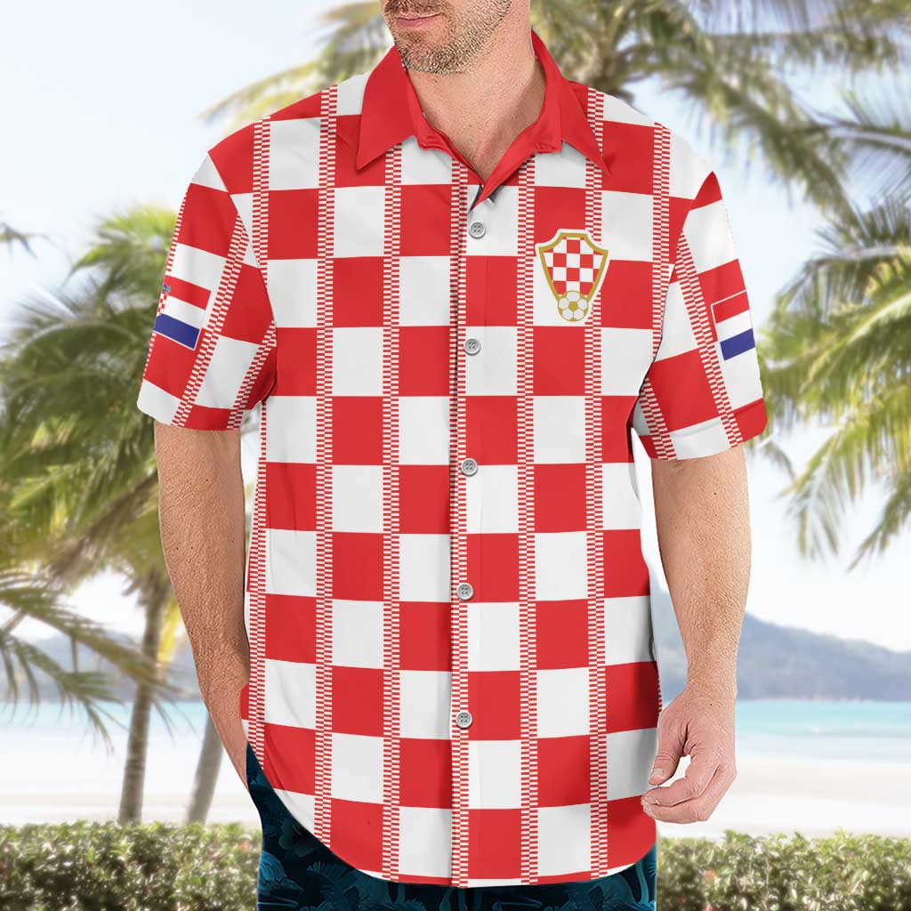 Custom World Football 2026 Croatia Hawaiian Shirt Vatreni Checkerboard Style - Wonder Print Shop