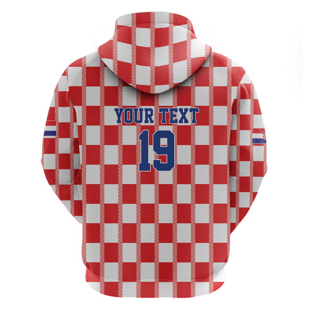 Custom World Football 2026 Croatia Hoodie Vatreni Checkerboard Style - Wonder Print Shop