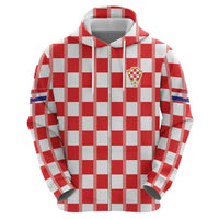Custom World Football 2026 Croatia Hoodie Vatreni Checkerboard Style - Wonder Print Shop