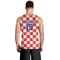 Custom World Football 2026 Croatia Men Tank Top Vatreni Checkerboard Style - Wonder Print Shop