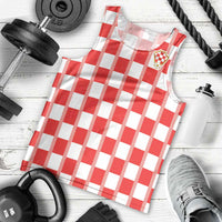 Custom World Football 2026 Croatia Men Tank Top Vatreni Checkerboard Style - Wonder Print Shop