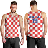 Custom World Football 2026 Croatia Men Tank Top Vatreni Checkerboard Style - Wonder Print Shop