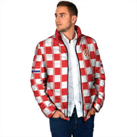 Custom World Football 2026 Croatia Padded Jacket Vatreni Checkerboard Style - Wonder Print Shop