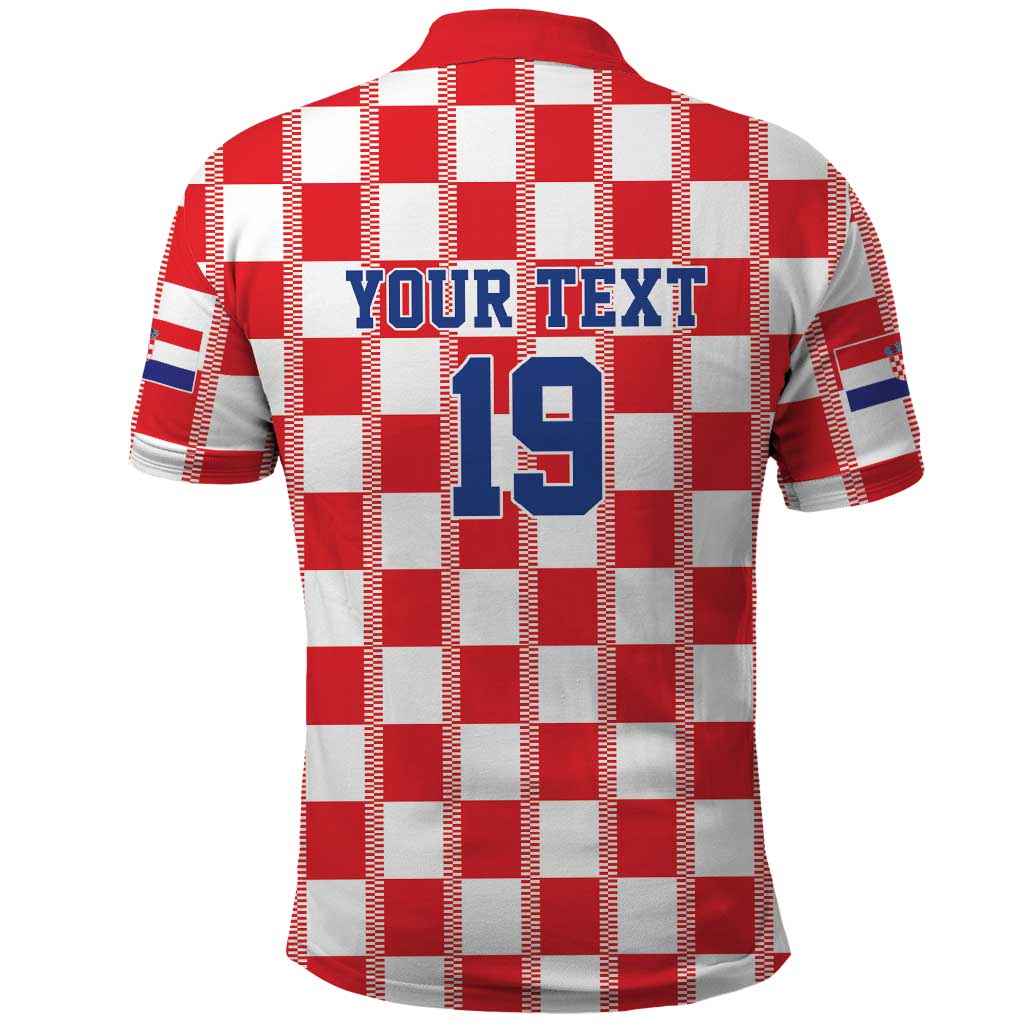 Custom World Football 2026 Croatia Polo Shirt Vatreni Checkerboard Style - Wonder Print Shop