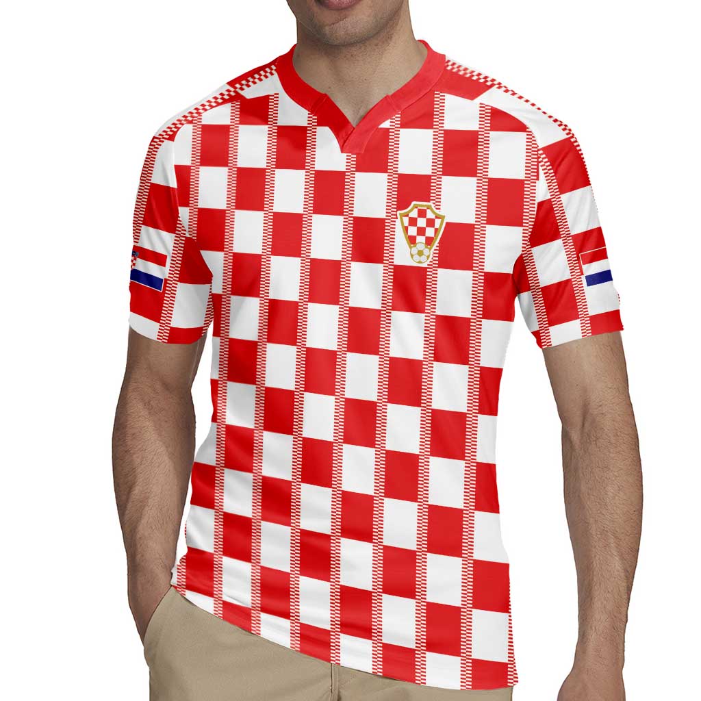 Custom World Football 2026 Croatia Rugby Jersey Vatreni Checkerboard Style - Wonder Print Shop