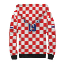 Custom World Football 2026 Croatia Sherpa Hoodie Vatreni Checkerboard Style - Wonder Print Shop