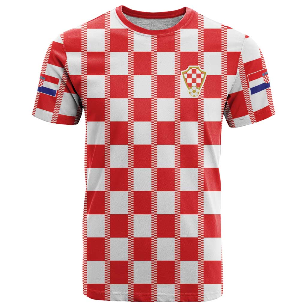 Custom World Football 2026 Croatia T Shirt Vatreni Checkerboard Style - Wonder Print Shop
