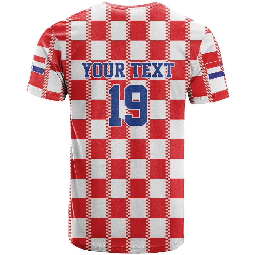 Custom World Football 2026 Croatia T Shirt Vatreni Checkerboard Style - Wonder Print Shop