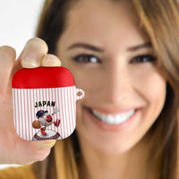 Japan Baseball AirPods Case Japanese Flag Mascot Design