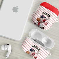Japan Baseball AirPods Case Japanese Flag Mascot Design