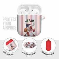 Japan Baseball AirPods Case Japanese Flag Mascot Design