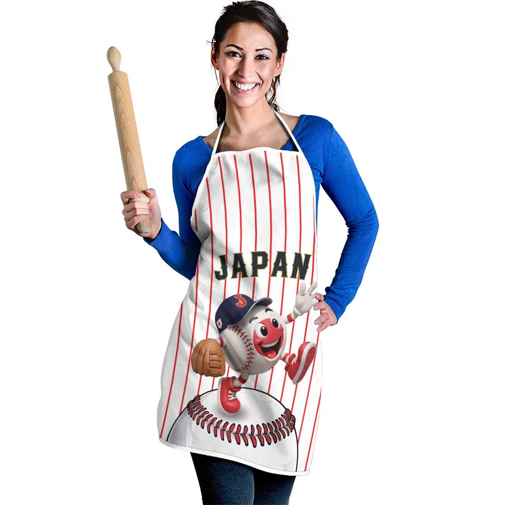 Japan Baseball Apron Japanese Flag Mascot Design