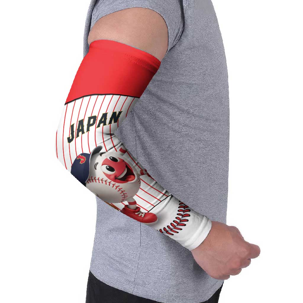 Japan Baseball Custom Arm Sleeves Japanese Flag Mascot Design