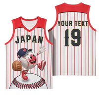 Japan Baseball Custom Basketball Jersey Japanese Flag Mascot Design