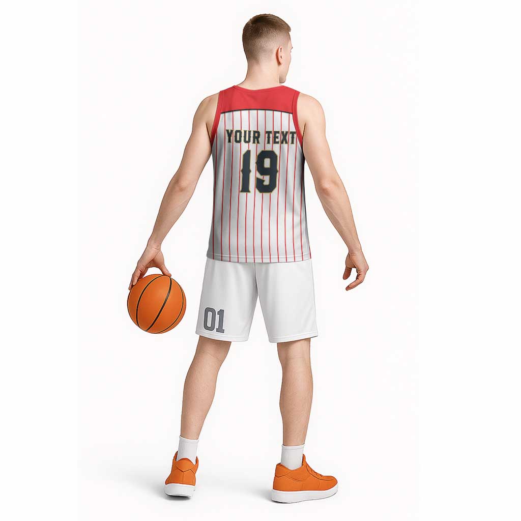 Japan Baseball Custom Basketball Jersey Japanese Flag Mascot Design