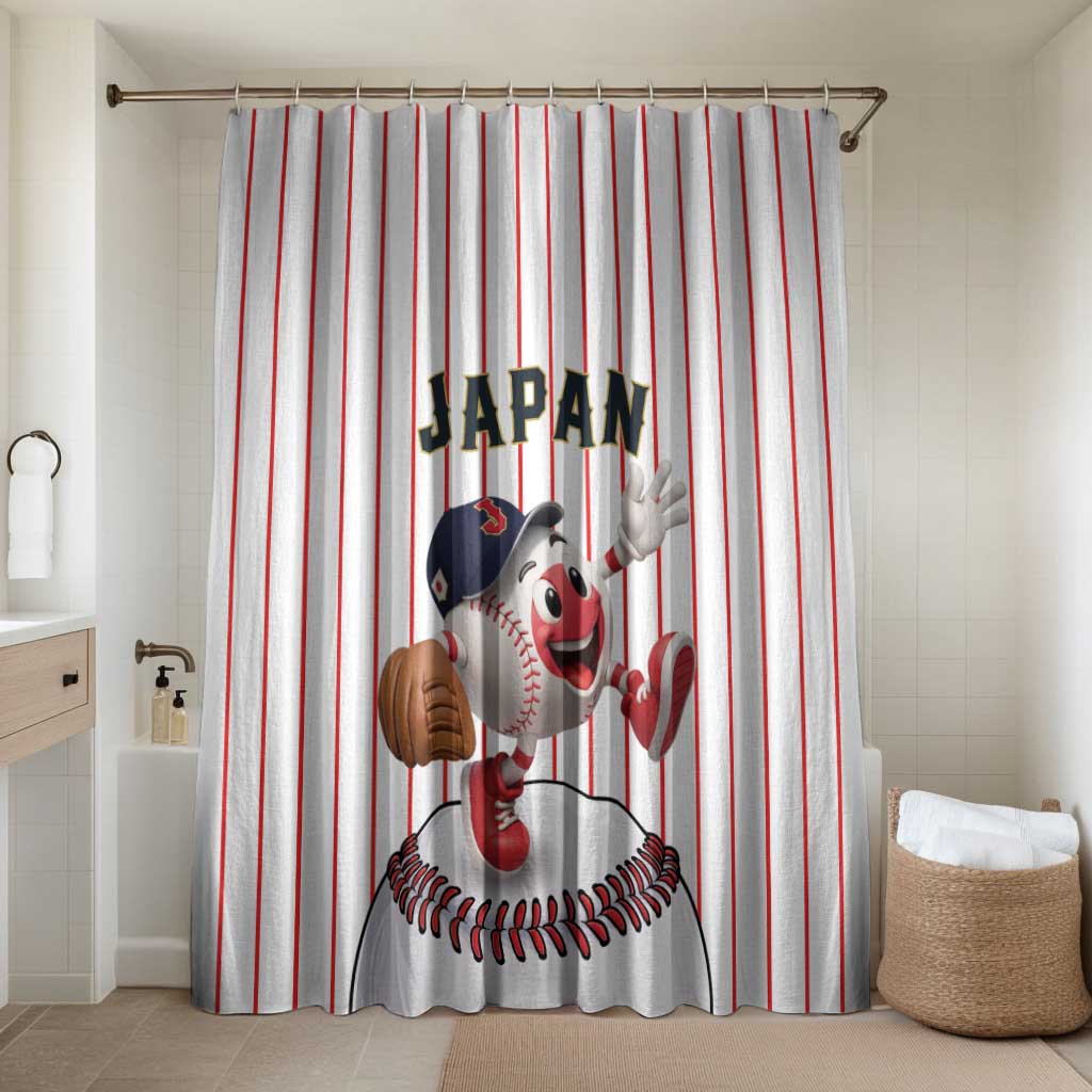 Japan Baseball Bathroom Set Japanese Flag Mascot Design