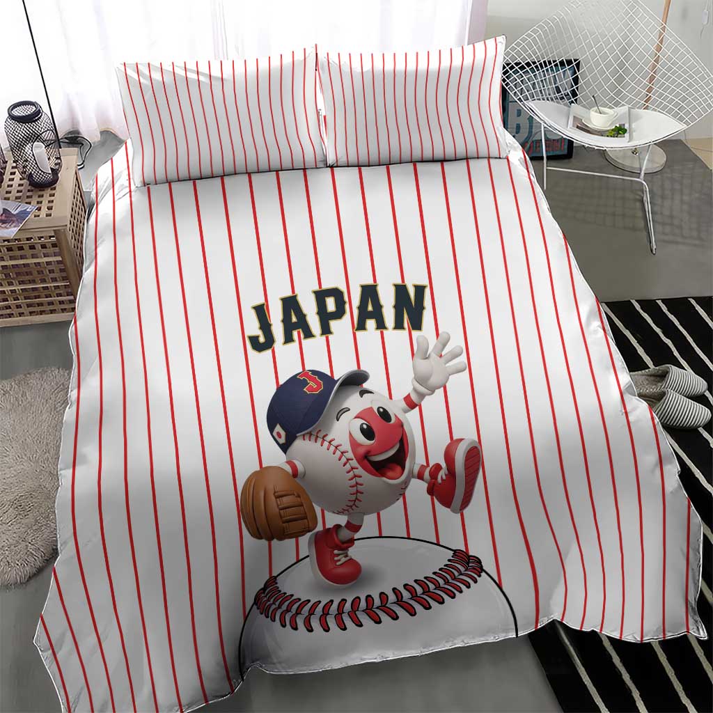 Japan Baseball Bedding Set Japanese Flag Mascot Design