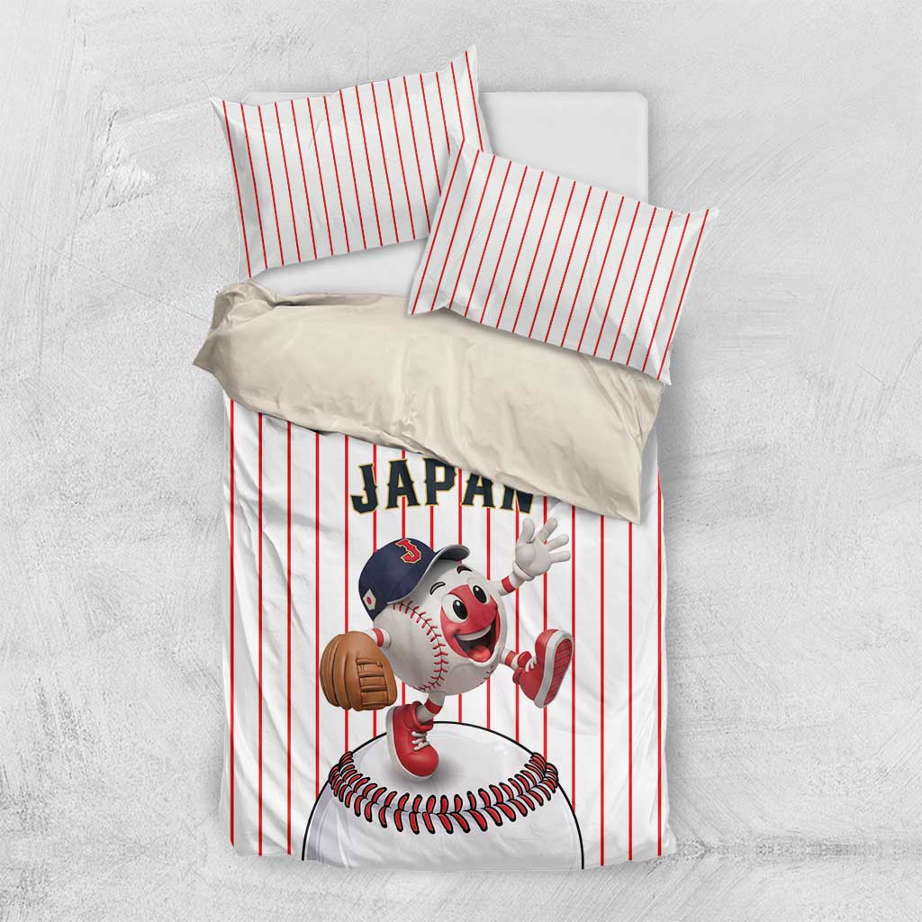 Japan Baseball Bedding Set Japanese Flag Mascot Design