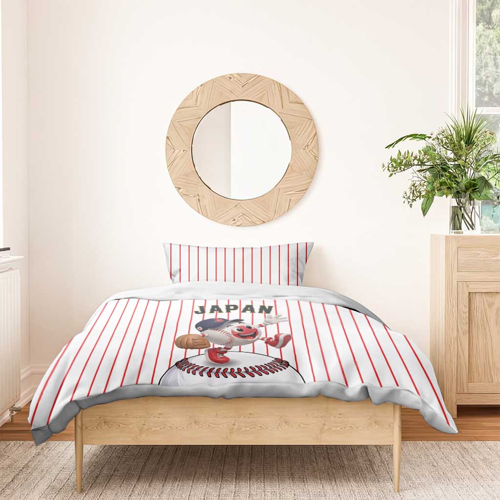 Japan Baseball Bedding Set Japanese Flag Mascot Design