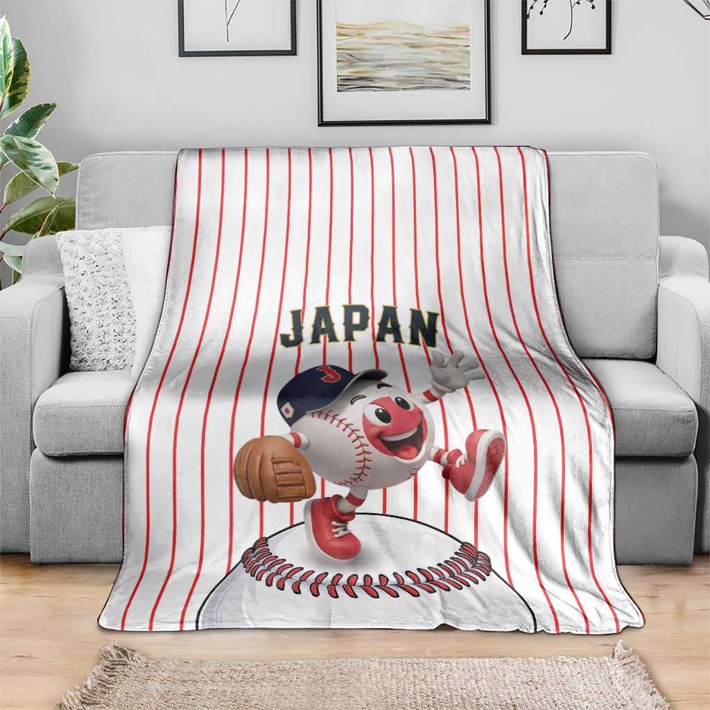 Japan Baseball Blanket Japanese Flag Mascot Design