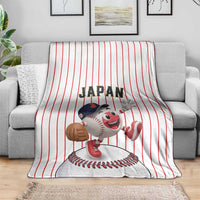 Japan Baseball Blanket Japanese Flag Mascot Design