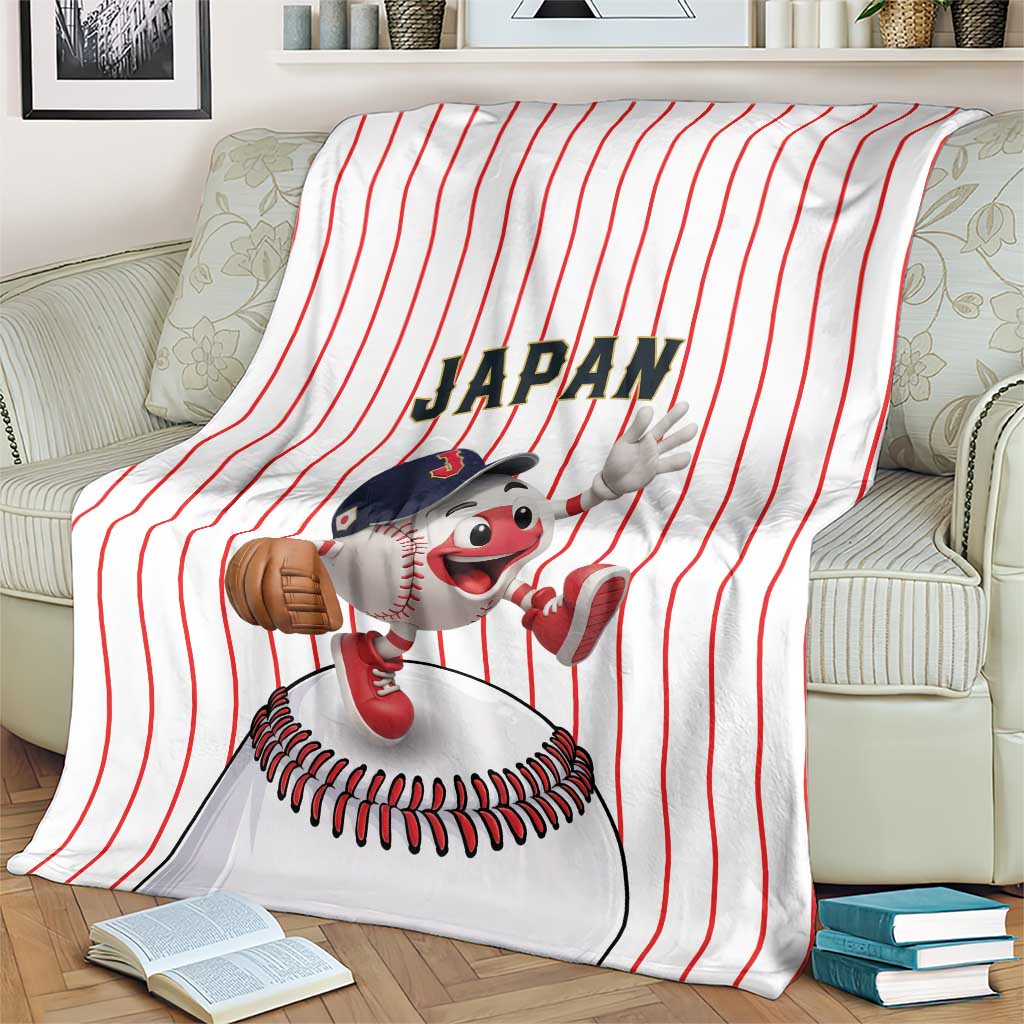 Japan Baseball Blanket Japanese Flag Mascot Design