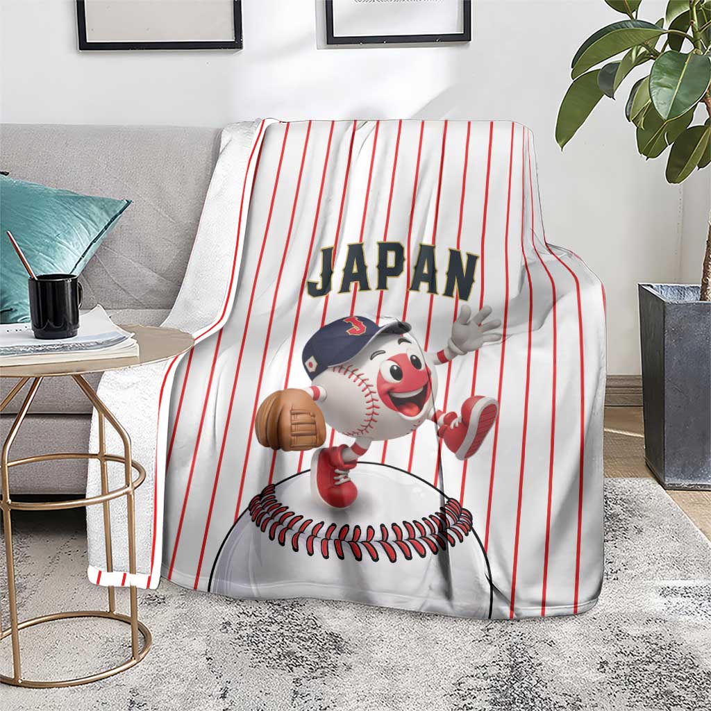 Japan Baseball Blanket Japanese Flag Mascot Design