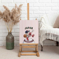 Japan Baseball Canvas Wall Art Japanese Flag Mascot Design
