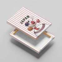 Japan Baseball Canvas Wall Art Japanese Flag Mascot Design