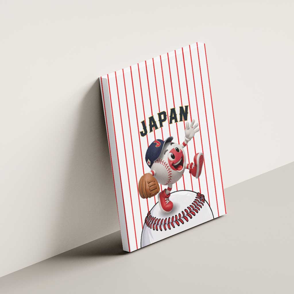 Japan Baseball Canvas Wall Art Japanese Flag Mascot Design
