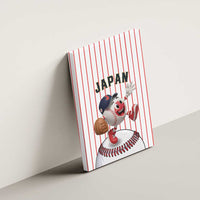 Japan Baseball Canvas Wall Art Japanese Flag Mascot Design