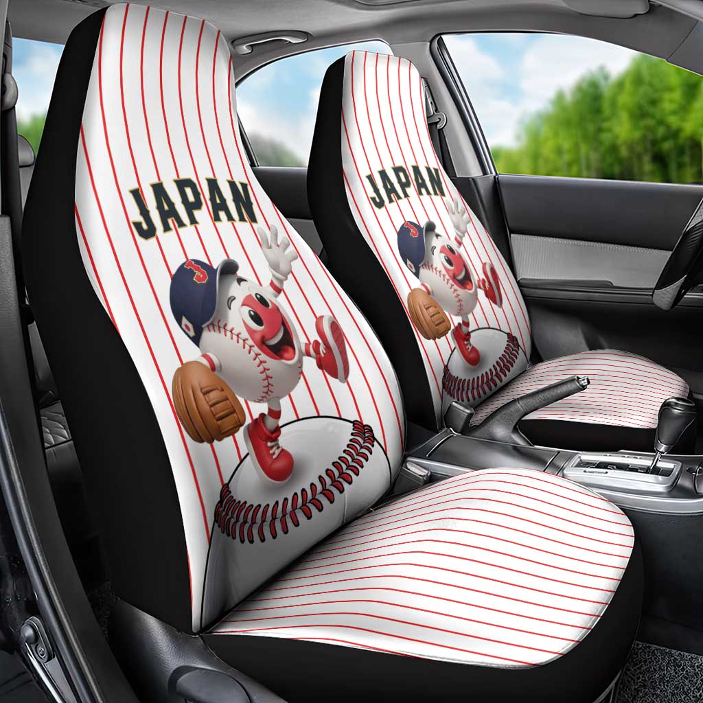 Japan Baseball Car Seat Cover Japanese Flag Mascot Design