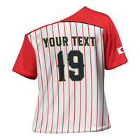 Japan Baseball Custom Cross Shoulder Shirt Japanese Flag Mascot Design