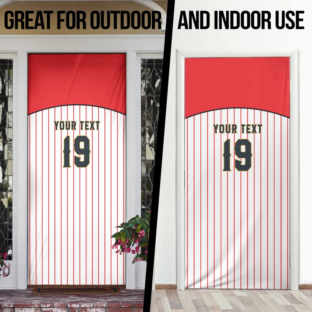 Japan Baseball Custom Door Cover Japanese Flag Mascot Design