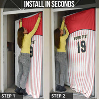 Japan Baseball Custom Door Cover Japanese Flag Mascot Design