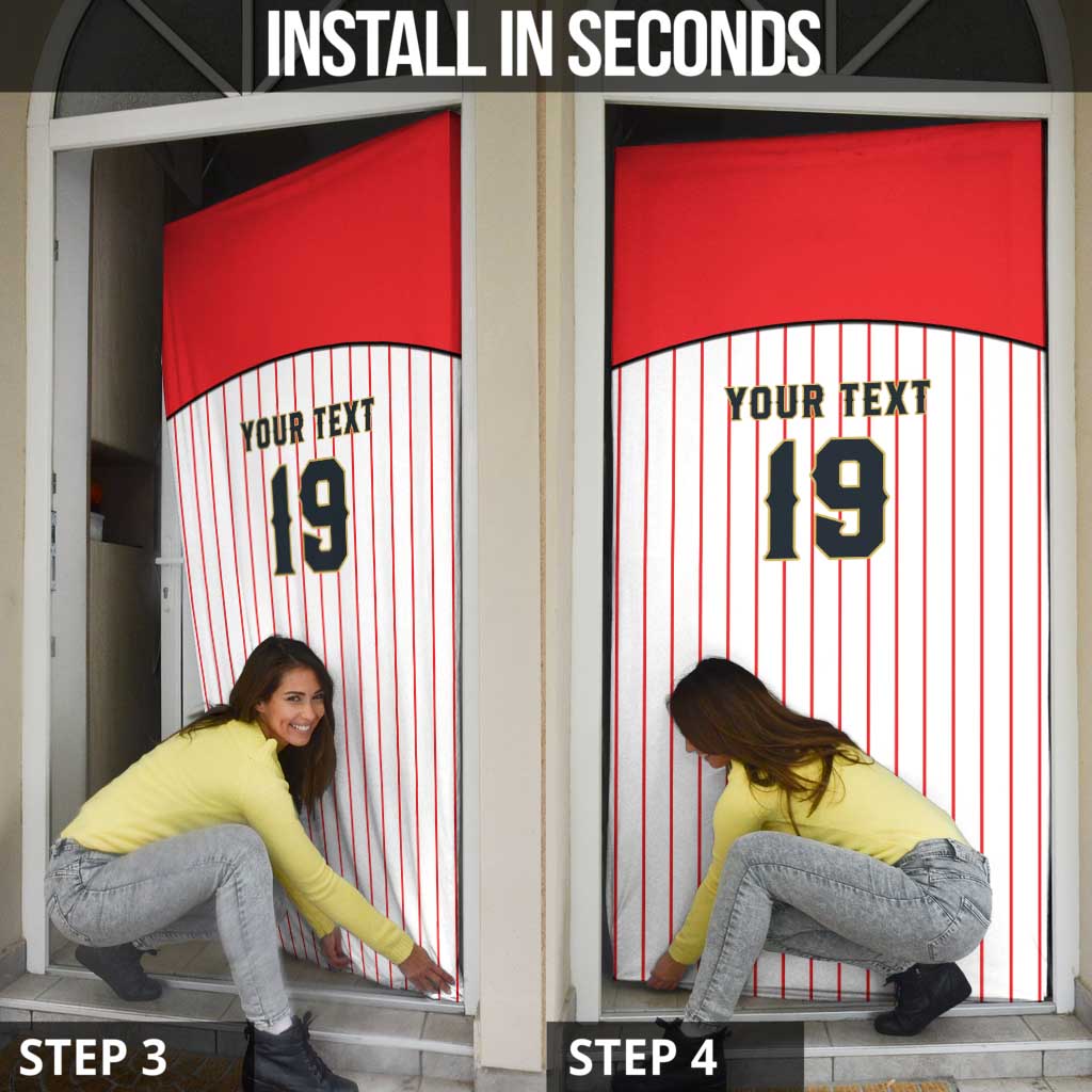 Japan Baseball Custom Door Cover Japanese Flag Mascot Design