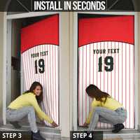 Japan Baseball Custom Door Cover Japanese Flag Mascot Design