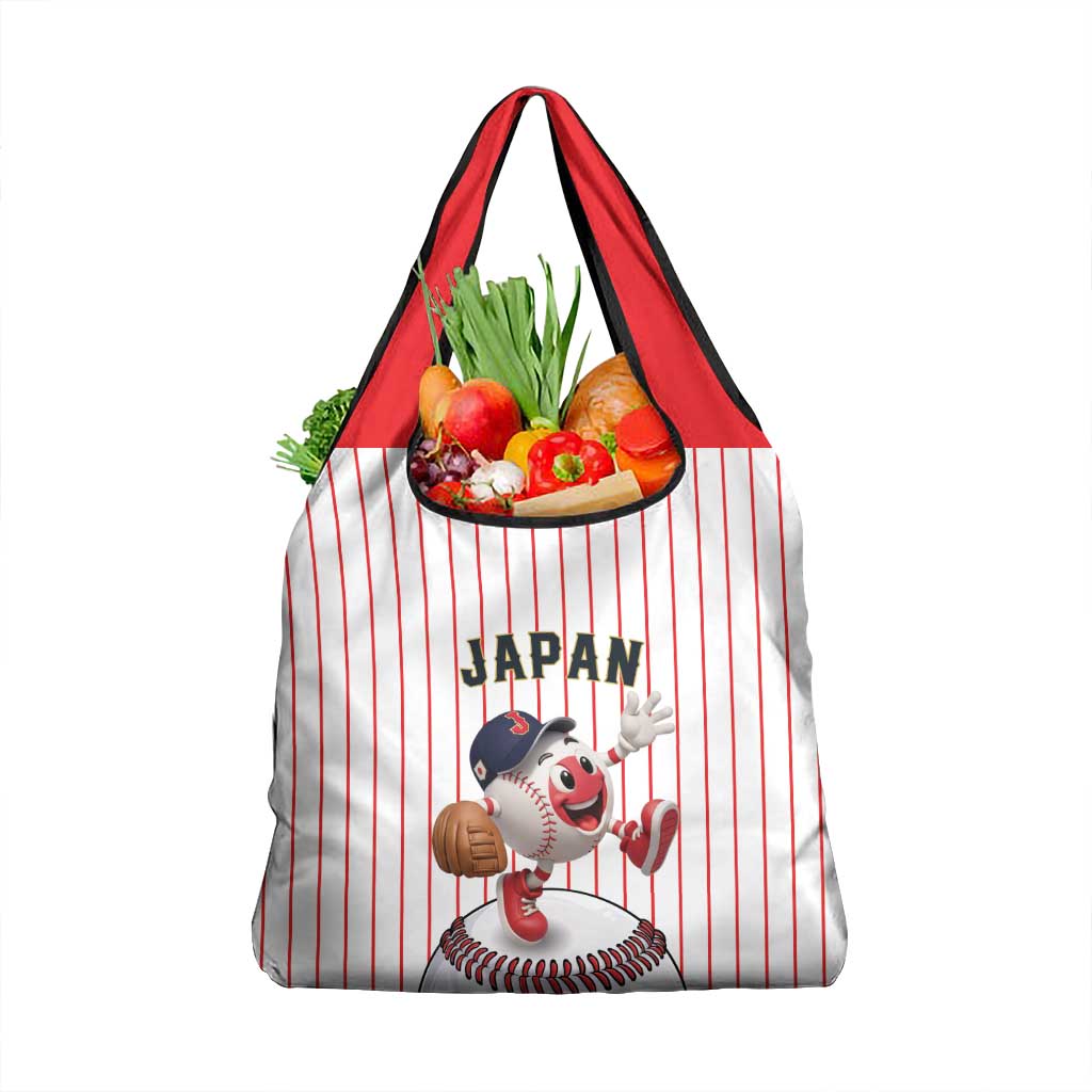 Japan Baseball Grocery Bag Japanese Flag Mascot Design